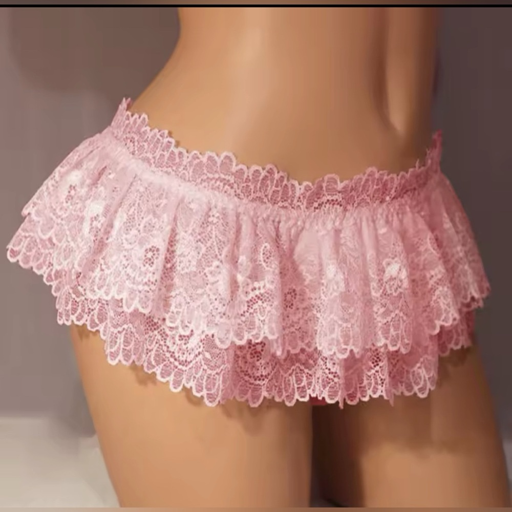 Womens Cosplay Vintage Pleated Skirt Skirt Cute Nightwear Lace Thongs Panties
